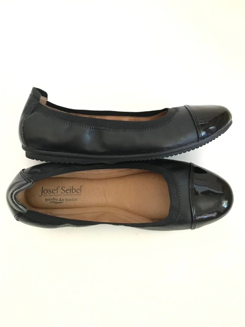 JOSEPH SEIBEL Ballet Flat Black Leather Pippa Women’s Size 9